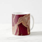 Klassieke Mok, 11 oz met rood marmeren ontwerp Koffiemok (Voorkant rechts)