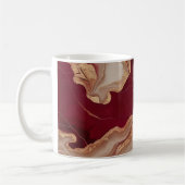 Klassieke Mok, 11 oz met rood marmeren ontwerp Koffiemok (Links)