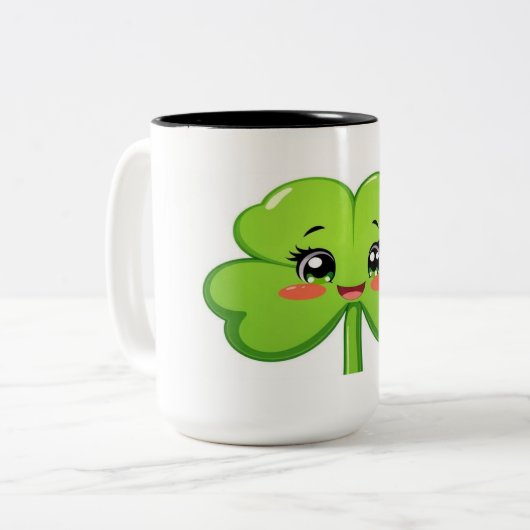 Klassieke Mok, 11 oz Tweekleurige Koffiemok (Voorkant links)