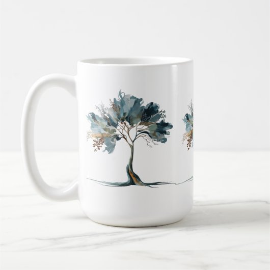Klassieke Mok 15 oz - Abstracte Natuur Tree Art De (Links)