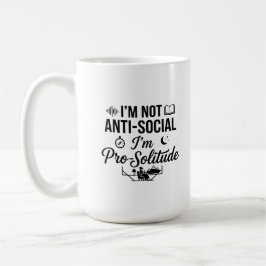 Klassieke mok 15 oz - Anti-sociaal citaat voor kof