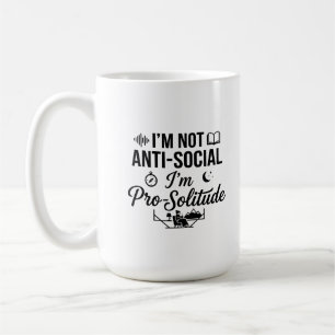 Klassieke mok 15 oz - Anti-sociaal citaat voor kof