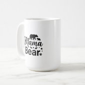 Klassieke mok 15 oz - Bear Mama-citaat (Voorkant links)