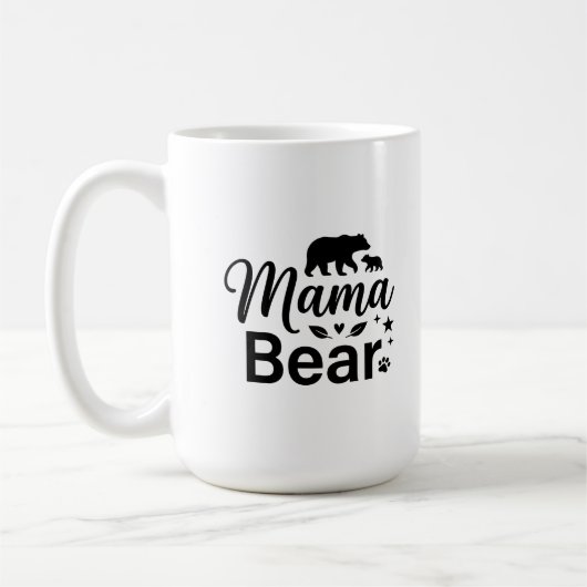 Klassieke mok 15 oz - Bear Mama-citaat (Links)