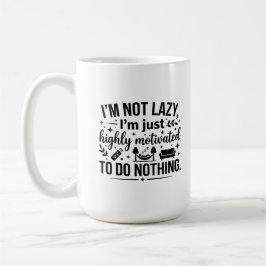 Klassieke mok 15 oz luie motivatie-isolator
