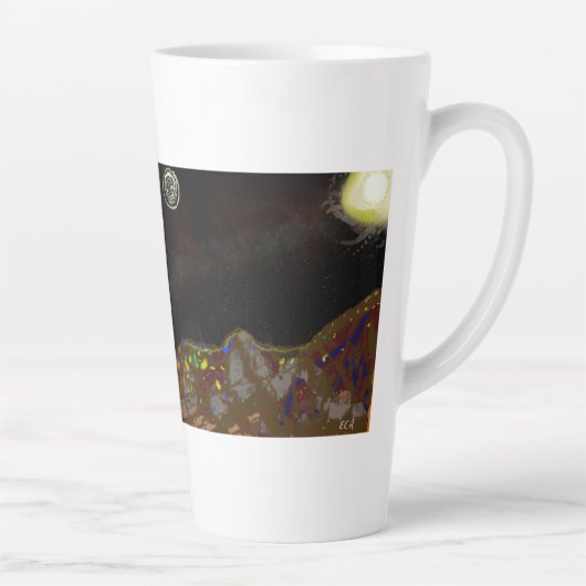 Klassieke mok, 350 ml moderne kunst latte mok (Rechts)
