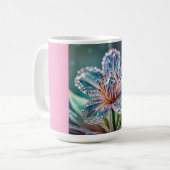 Klassieke mok (bloemen glinsteren) (Voorkant links)