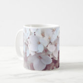 Klassieke mok Blush Roze Hortensia Bloem Botanisch (Voorkant links)