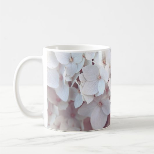 Klassieke mok Blush Roze Hortensia Bloem Botanisch (Links)