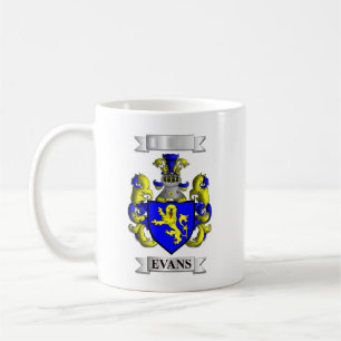 Klassieke mok Evans familienaam en logo