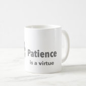 Klassieke Mok expressie "Patience is a Virtual" (Voorkant rechts)