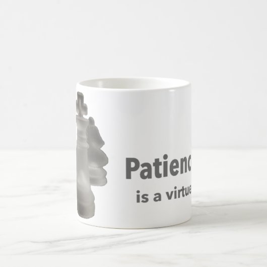 Klassieke Mok expressie "Patience is a Virtual" (Center)
