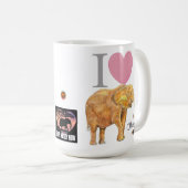 Klassieke mok. Ik hou van Nosey. Koffiemok (Voorkant rechts)