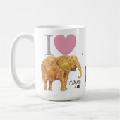 Klassieke mok. Ik hou van Nosey. Koffiemok (Links)