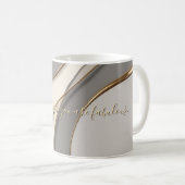 Klassieke mok in stijlvolle abstracte vormgeving (Voorkant rechts)