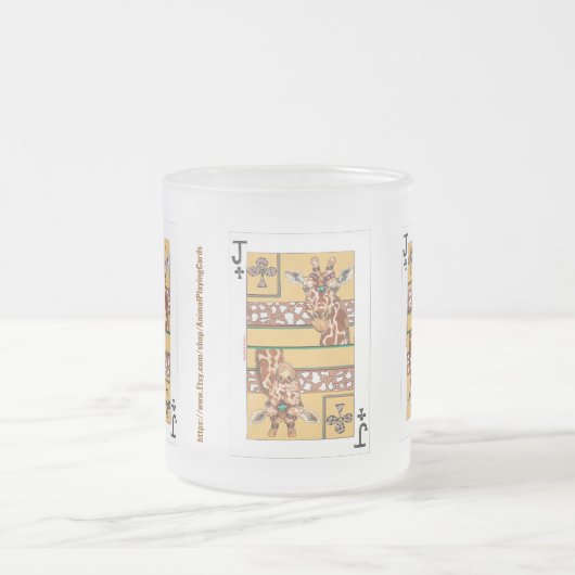 Klassieke Mok, Jack of Clubs: Giraffe Matglas Koffiemok (Center)