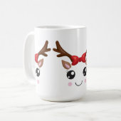 Klassieke Mok kerst met rendieren (Voorkant links)