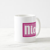 Klassieke mok Leuke roze doos Typografie (Voorkant rechts)