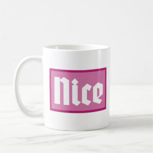 Klassieke mok Leuke roze doos Typografie