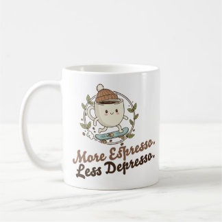 Klassieke mok - Meer espresso. Minder depressie.