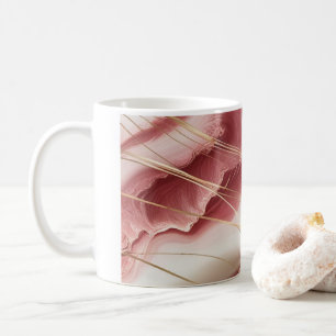 Klassieke Mok met baby roze marmeren ontwerp