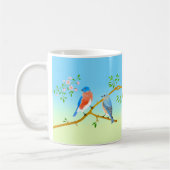 Klassieke mok met blauwe vogels (Links)