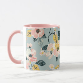 Klassieke mok met bloemmotief