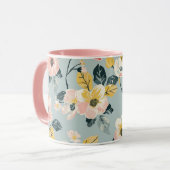 Klassieke mok met bloemmotief (Voorkant links)