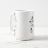Klassieke mok met bloemmotief van 450 ml (Voorkant links)