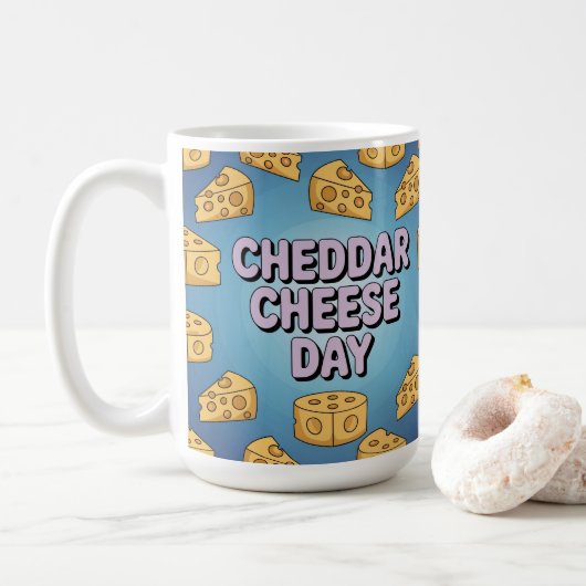 Klassieke mok met Cheddarkaasdag (Met donut)