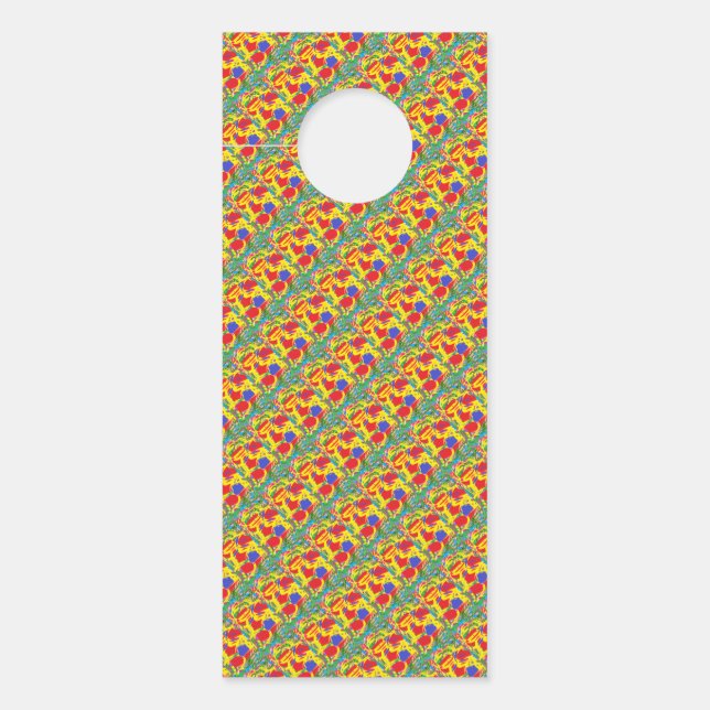 Klassieke Mok met de achtergrond van de kleurenkun Deurhanger (Voorkant)