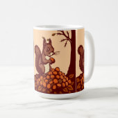 🐿️ Klassieke mok met herfsteekhoorn (Voorkant rechts)