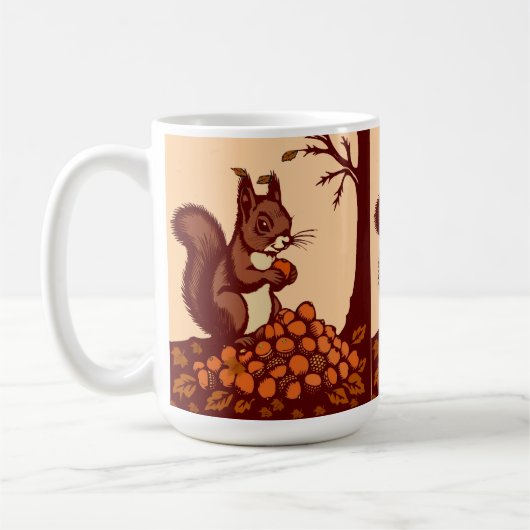 🐿️ Klassieke mok met herfsteekhoorn (Links)