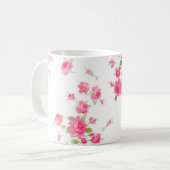 Klassieke Mok met roze rozen (Voorkant links)