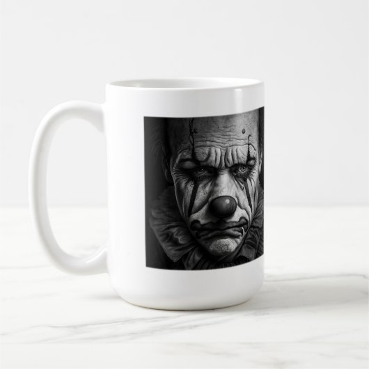 Klassieke Mok met sad Clown, 15 oz (Links)