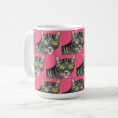 Klassieke mok met tabbykat, 444 ml (Voorkant links)
