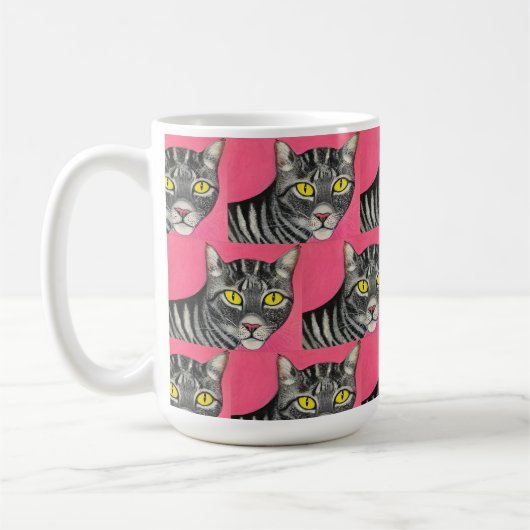 Klassieke mok met tabbykat, 444 ml (Links)