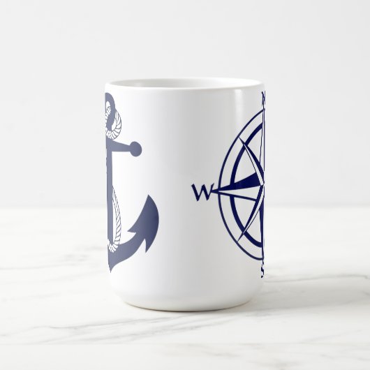 Klassieke Mok - Nautisch anker met Robe & Compass (Center)