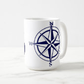 Klassieke Mok - Nautisch anker met Robe & Compass (Voorkant rechts)