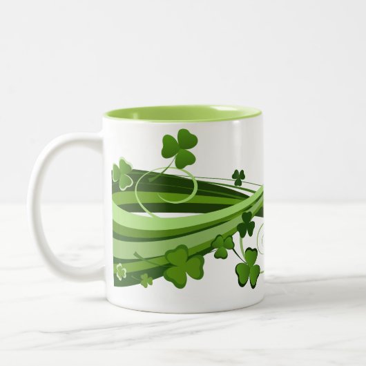Klassieke Mok-St. Patrick's Day Tweekleurige Koffiemok (Links)