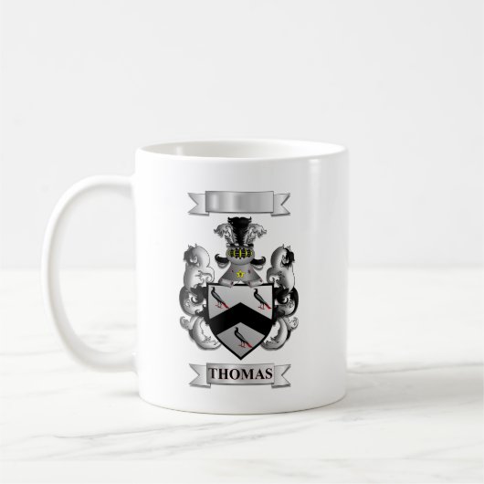 Klassieke mok Thomas familienaam en logo (Links)