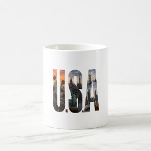 Klassieke mok, USA-vlagmok – Amerikaanse geestkoff Koffiemok
