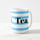 Klassieke Mok van de Thee - Blauwe Hoops (Voorkant rechts)