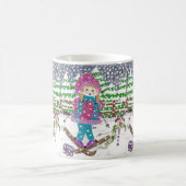 Klassieke mok van Ski-meisje met Ghirardelli Hot C (Center)