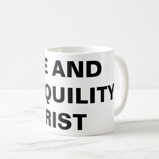 Klassieke Mok "vrede en rust in Christus" (Voorkant rechts)