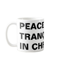 Klassieke Mok "vrede en rust in Christus"