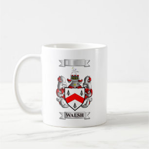 Klassieke mok Walsh achternaam en schild