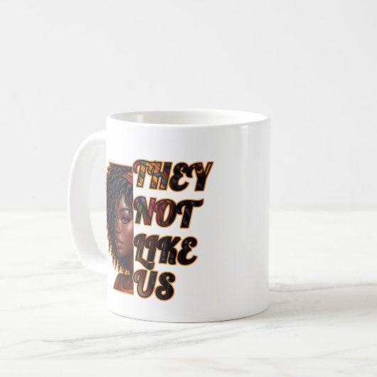 Klassieke Mok - ze houden niet van ons (Voorkant links)