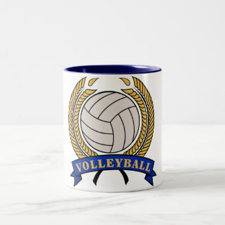 Klassieke mokken voor volleybalontwerp