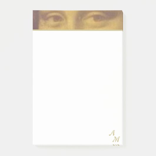 Klassieke Mona Lisa-ogen & monogram Post-it® Notes (Voorkant)